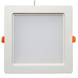 Plafonnier LED 30W 230V carré encastrable blanc neutre