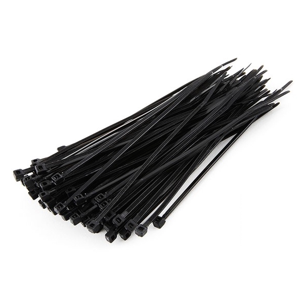 100 Colliers Serre-Câbles Noir 2,5 x 200 mm
