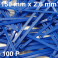 100 Colliers serrage. Serre-câbles attache-câbles Bleu 150 x 2,6 mm 
