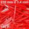 100 Colliers serrage. Serre-câbles attache-câbles Rouge 210 x 3,4 mm 