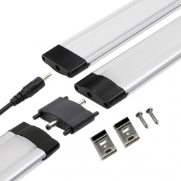 Réglette LED aluminium 1m 144 LED SMD blanc chaud cache diffusant